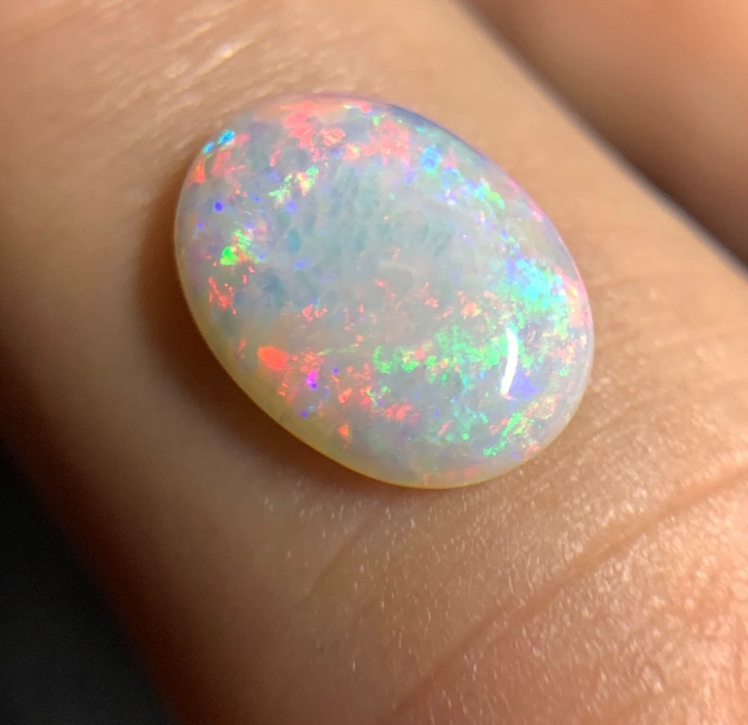 2.05ct natural Solid Australian semi-crystal opal 11.9×8.6×3.2mm