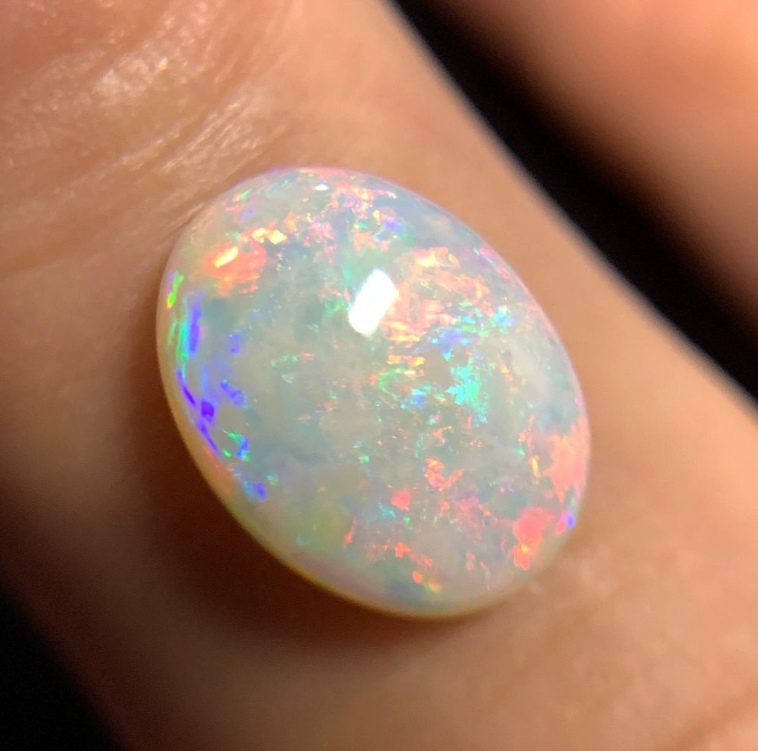 2.8ct natural Solid Australian semi-crystal opal 11.9×8.9×4.1mm