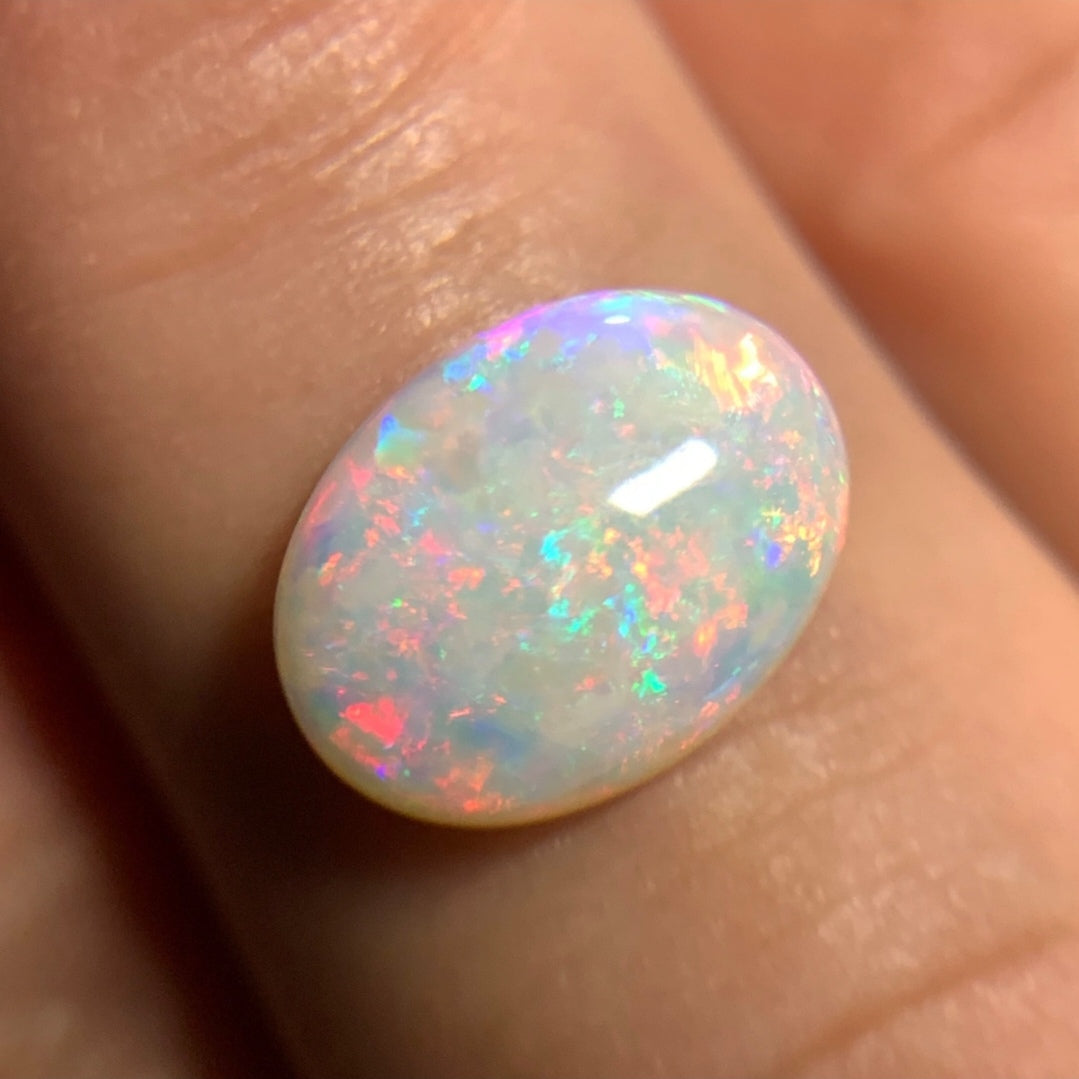 2.8ct natural Solid Australian semi-crystal opal 11.9×8.9×4.1mm