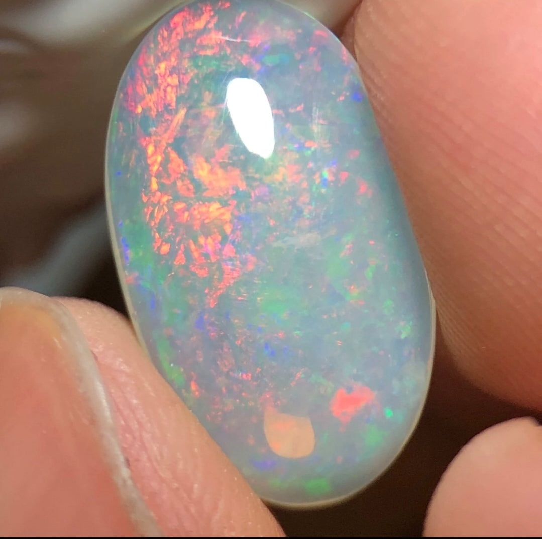 'Sky garden' 3.5ct Natural Solid Australian Crystal opal 15.5x9.3x4mm