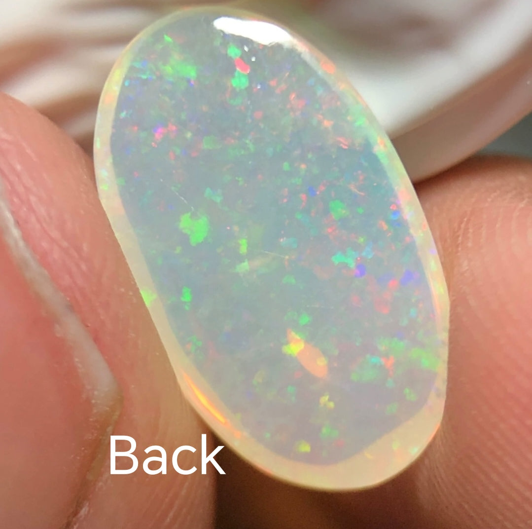 'Sky garden' 3.5ct Natural Solid Australian Crystal opal 15.5x9.3x4mm