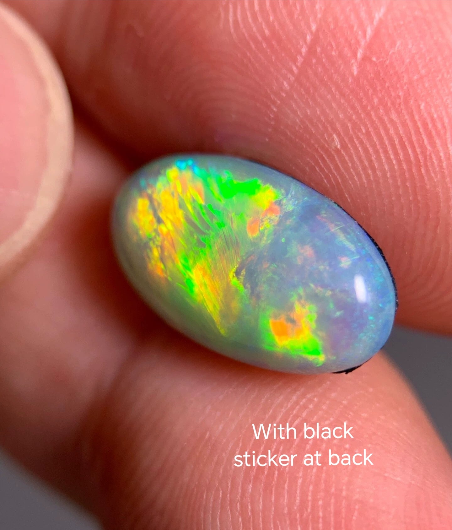 'Neon' 2.39ct solid Australian Crystal opal Lightning ridge 14x8x3.5mm