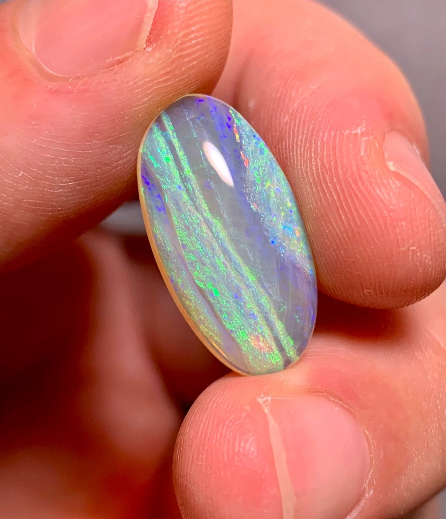 'Kuramathi' 6.12ct Solid Australian Crystal opal Coober Pedy 20.7x11x4.9mm