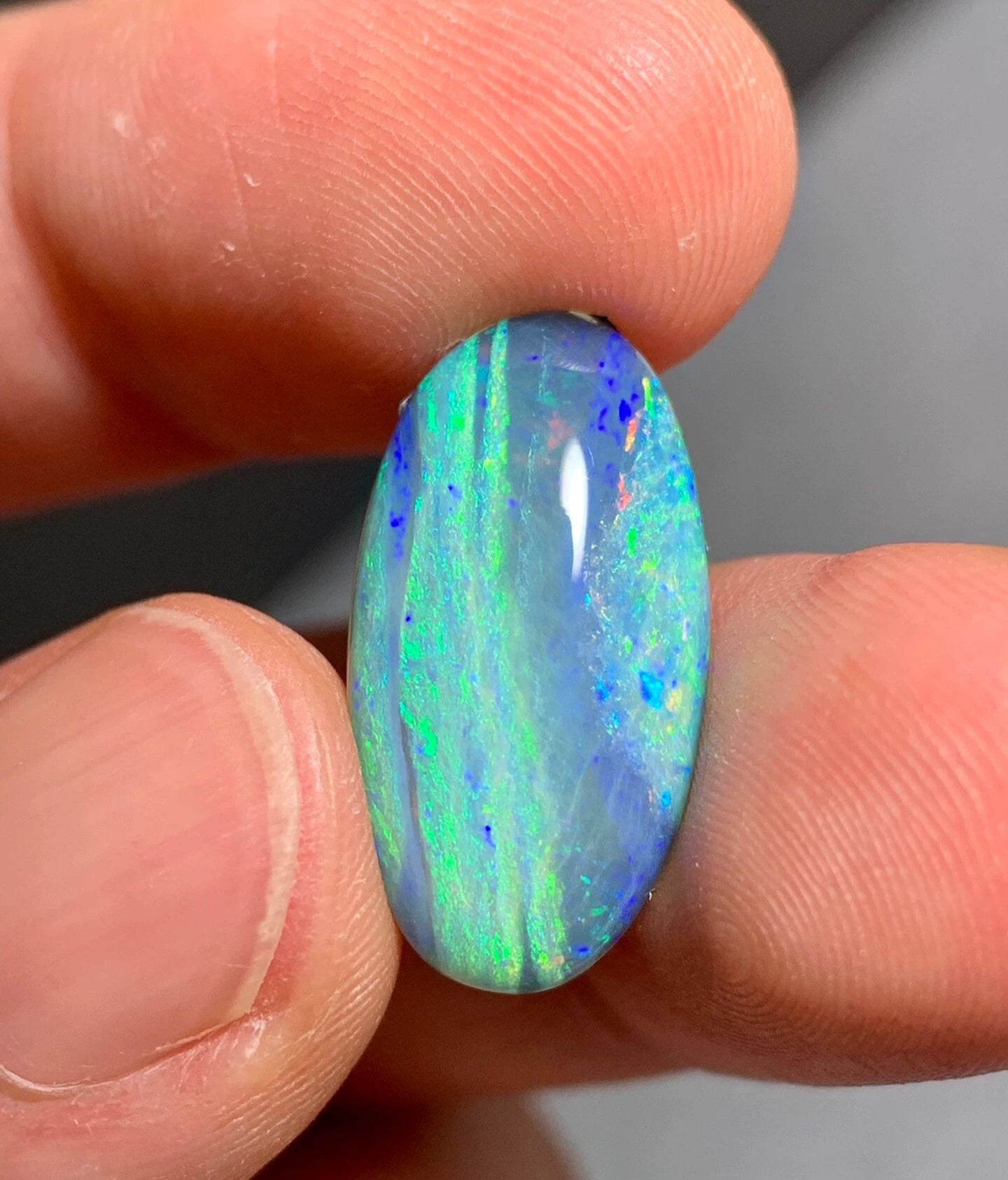 'Kuramathi' 6.12ct Solid Australian Crystal opal Coober Pedy 20.7x11x4.9mm