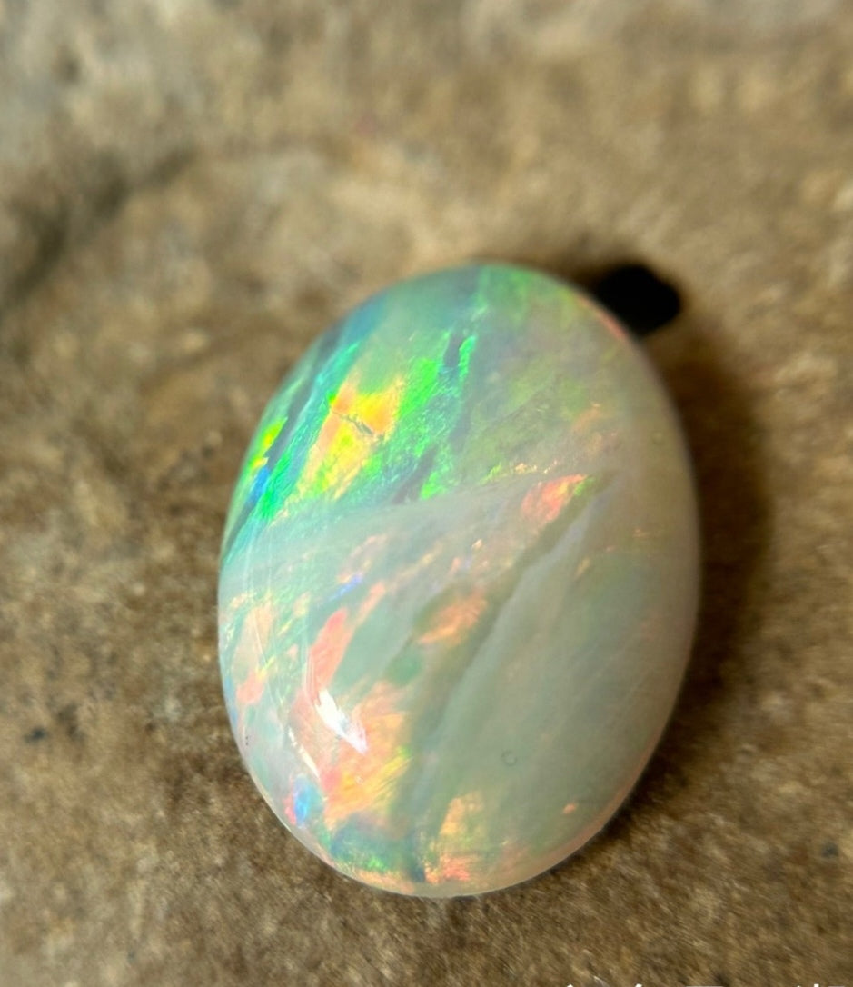 'Aurora' 3.73ct Solid Australian Crystal opal 14x10x4.2mm