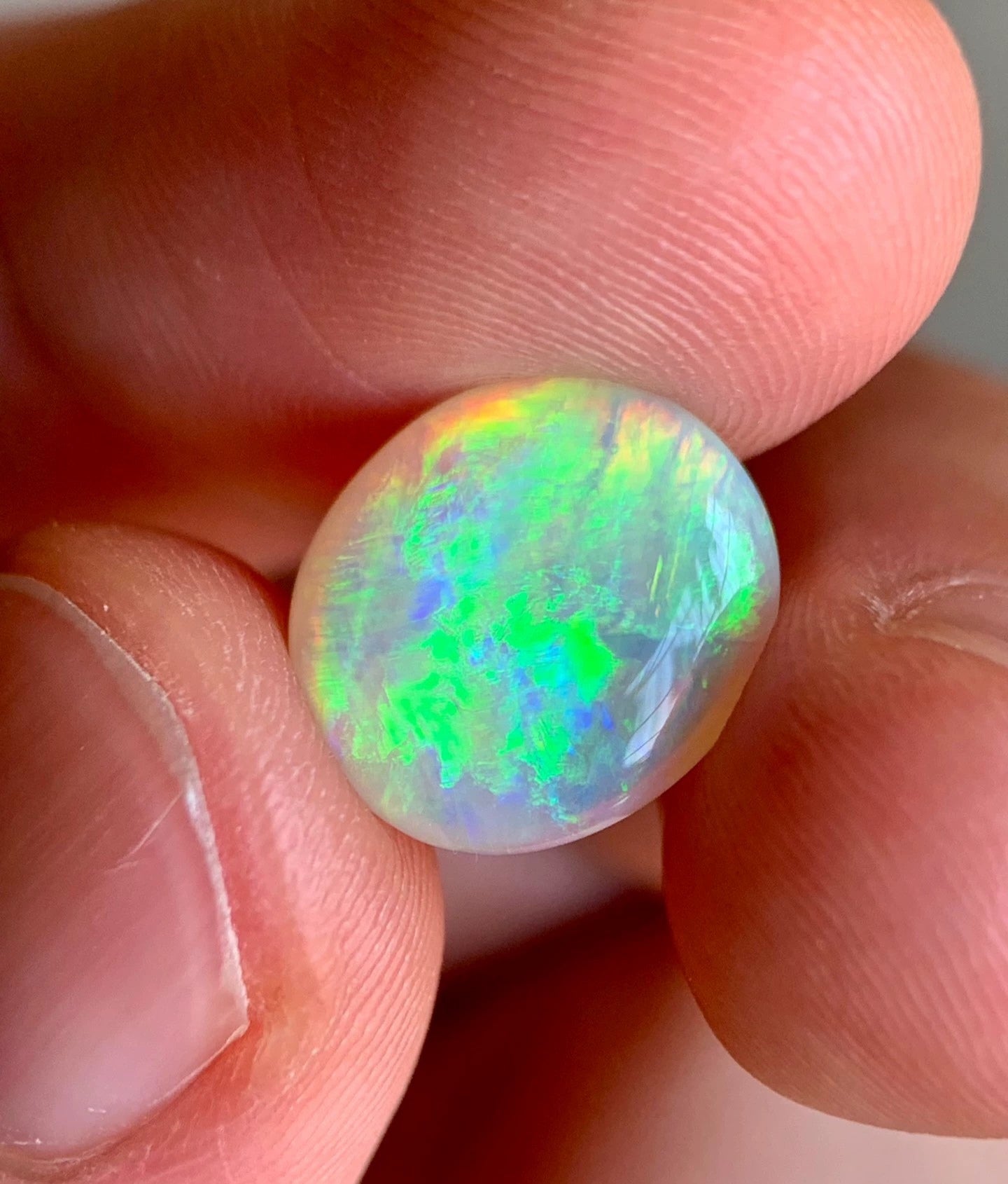 'Rain bird' 3.48ct Solid Australian Crystal opal Lightning ridge 12.8x11x4.3mm