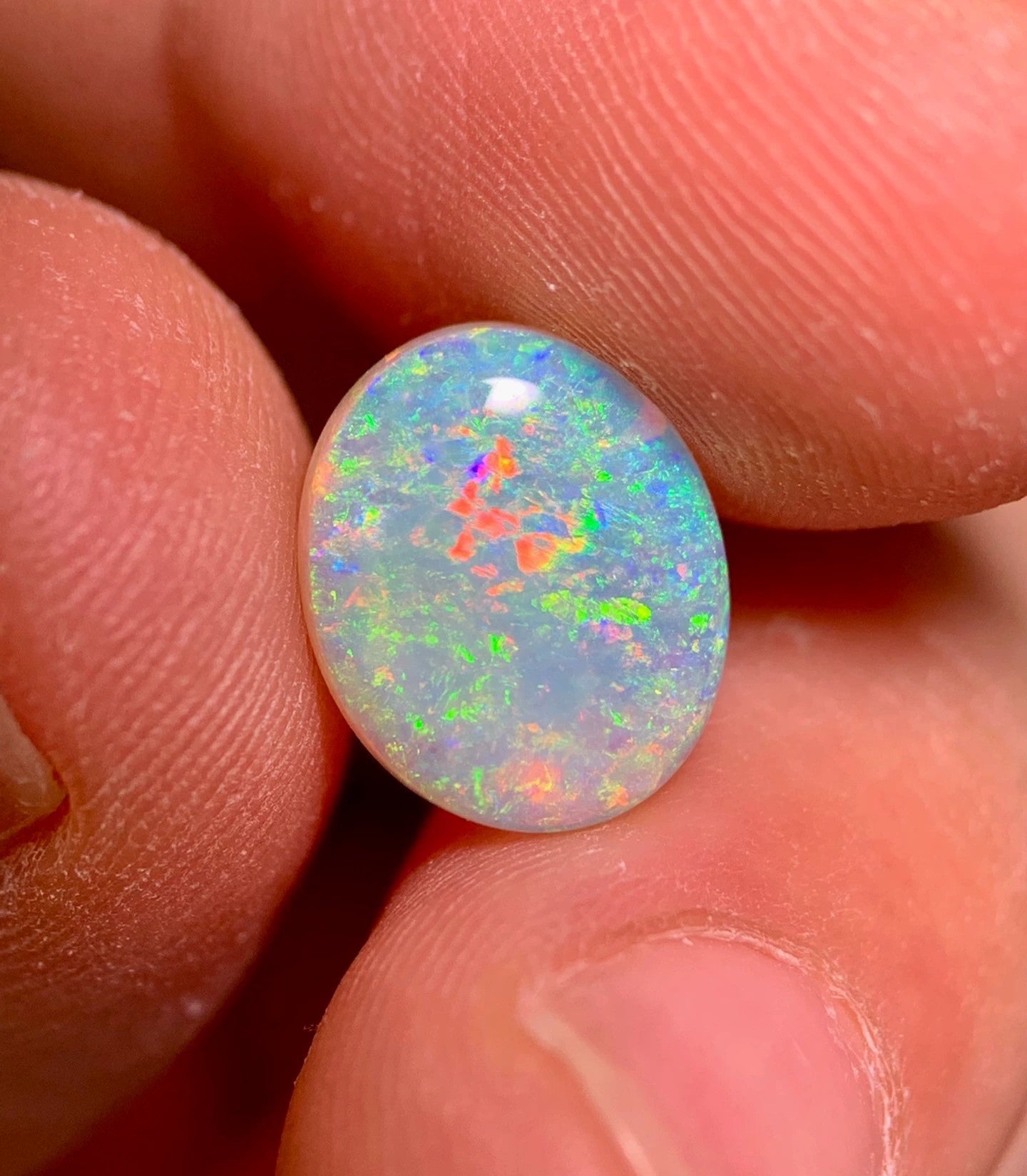 'Lakeside' 2.37ct Solid Australian Crystal opal 11.2x9.3x3.6mm