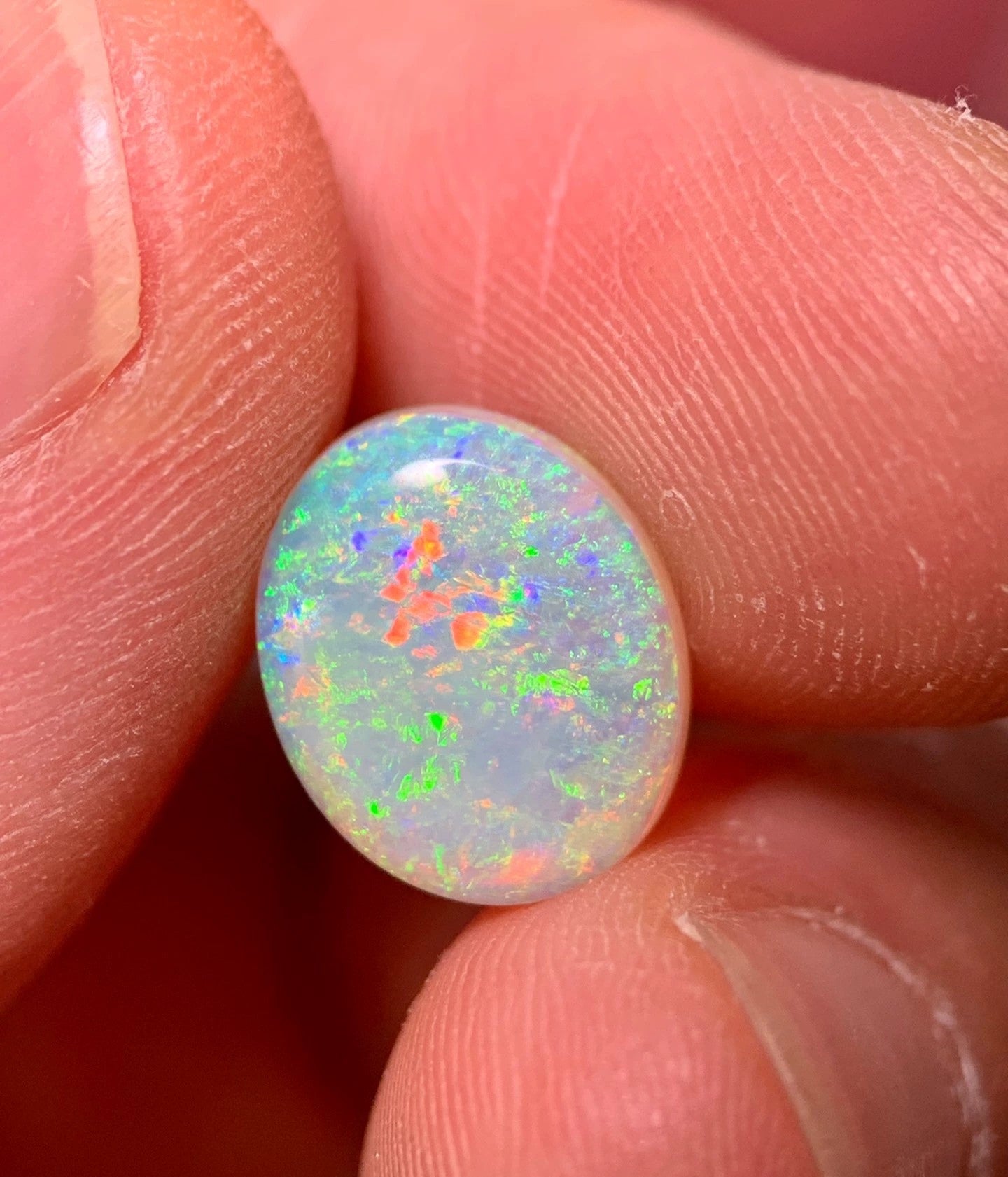 'Lakeside' 2.37ct Solid Australian Crystal opal 11.2x9.3x3.6mm