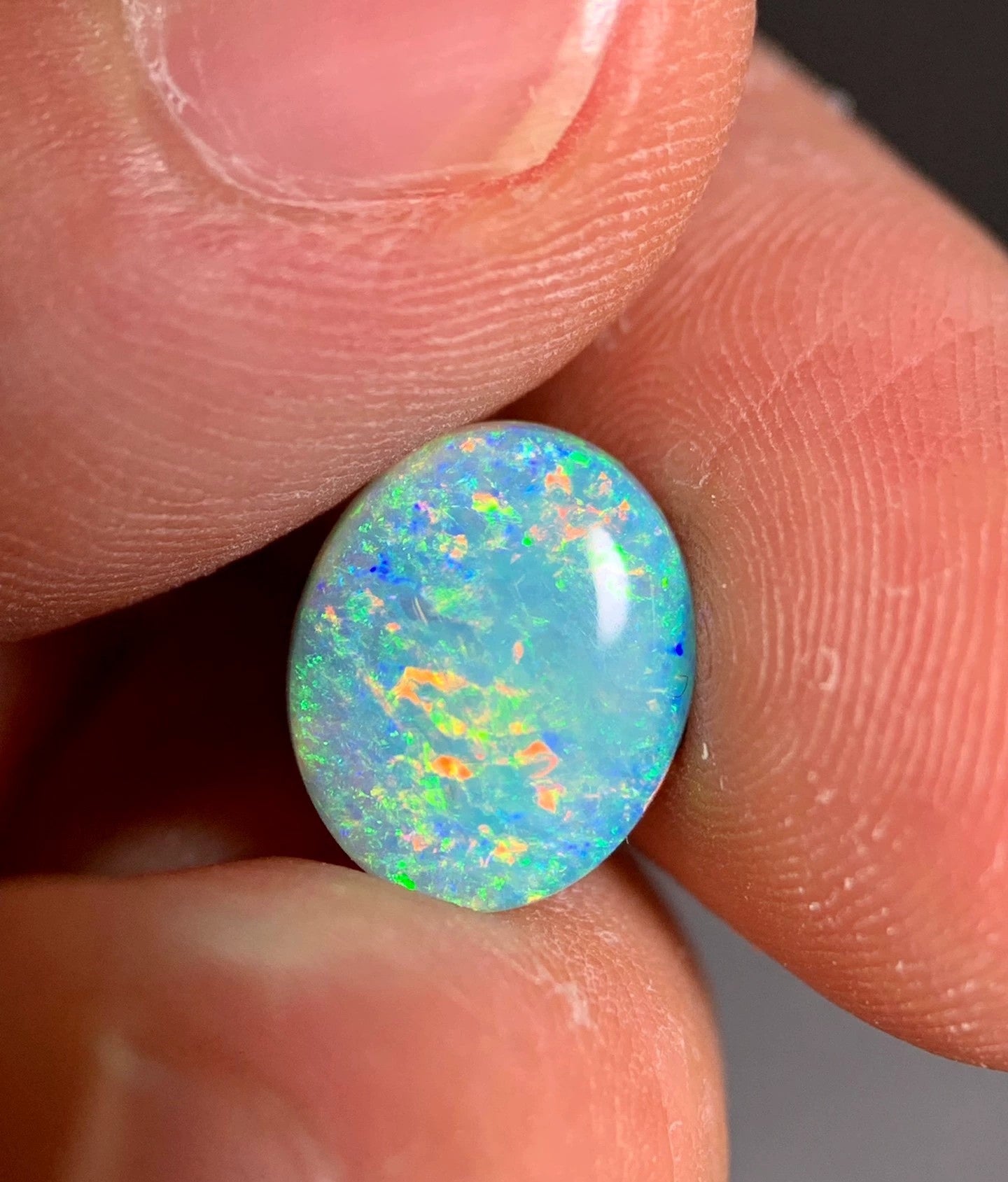 'Lakeside' 2.37ct Solid Australian Crystal opal 11.2x9.3x3.6mm