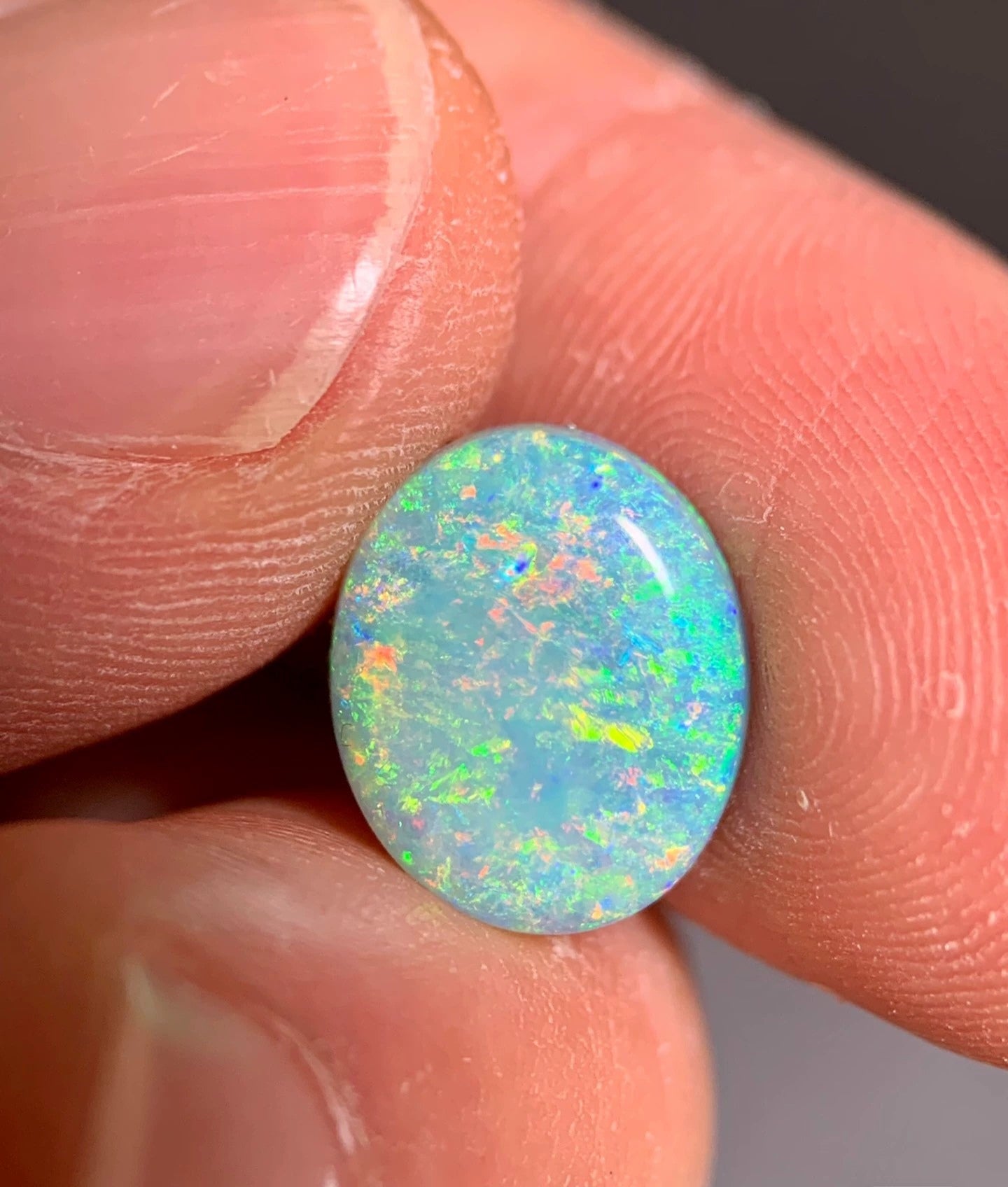 'Lakeside' 2.37ct Solid Australian Crystal opal 11.2x9.3x3.6mm