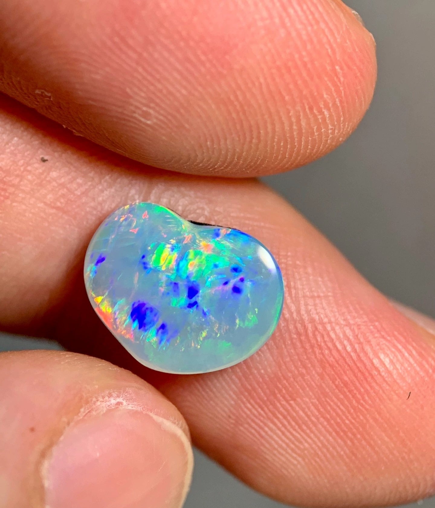 'L'amour' 1.64ct solid Australian Crystal opal Lightning ridge 11.2x9x2.6mm