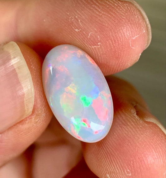 'Sunny days' 2.96ct Solid Australian semi-crystal opal 16x9.6x3.5mm