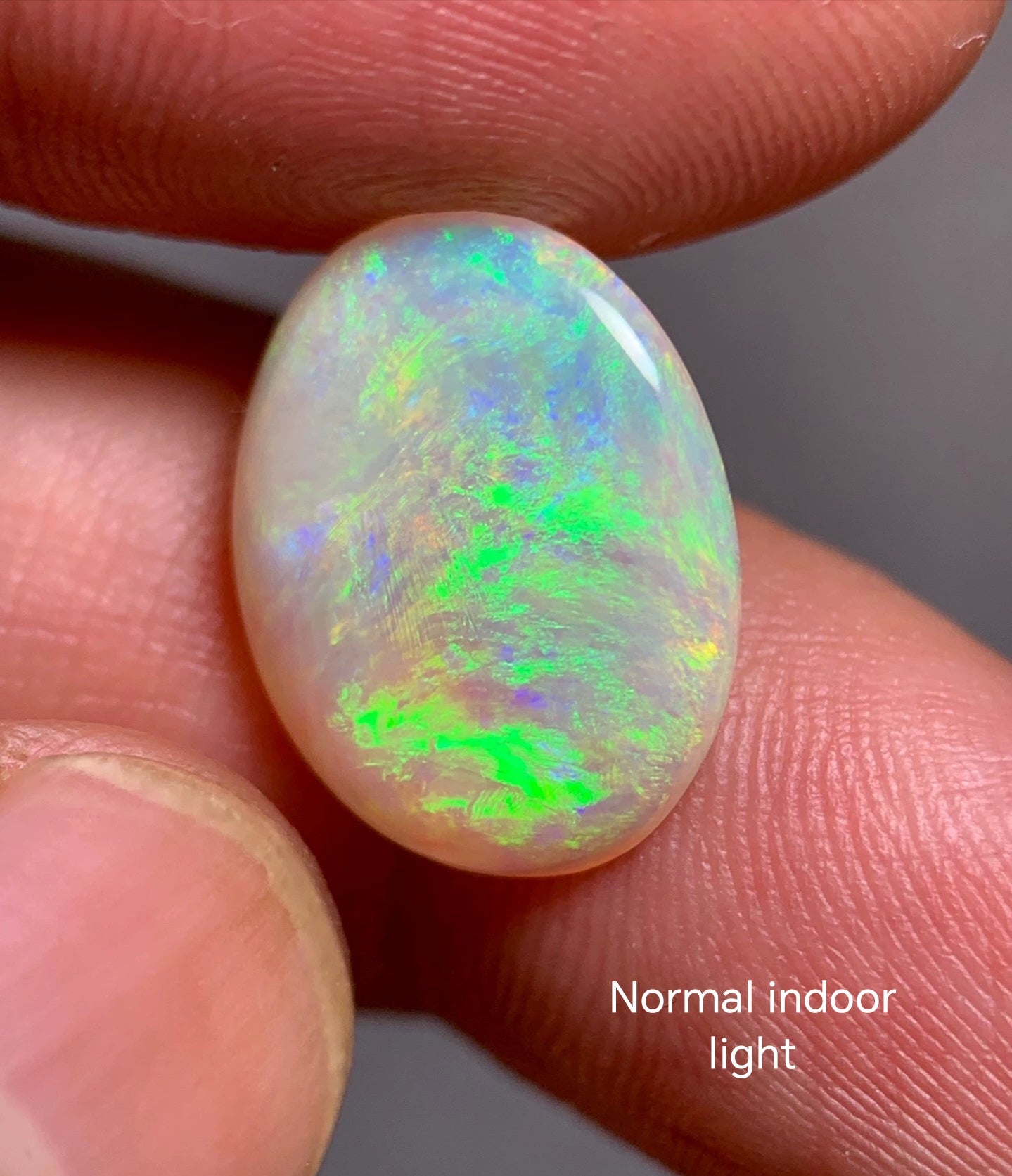 'Spring' 4ct Solid Australian Crystal opal 15.6x12.1x4mm