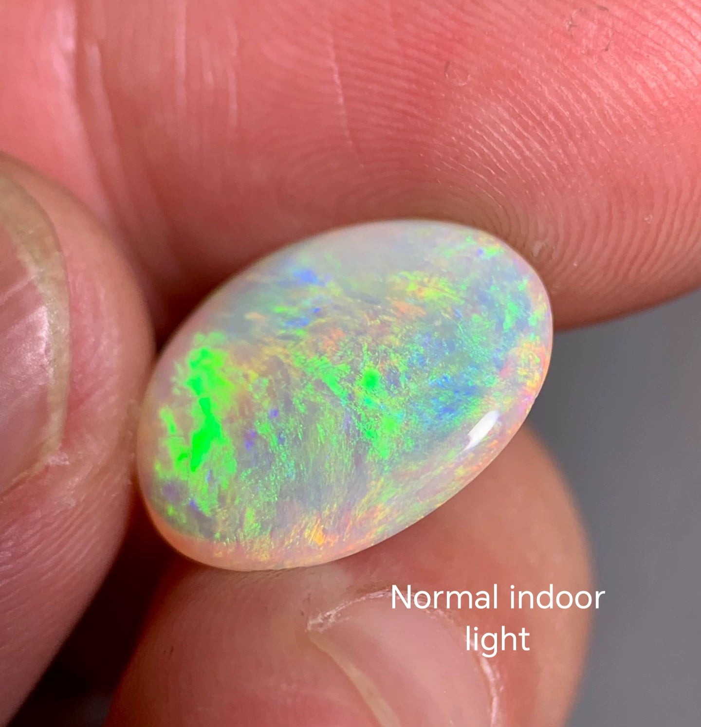 'Spring' 4ct Solid Australian Crystal opal 15.6x12.1x4mm