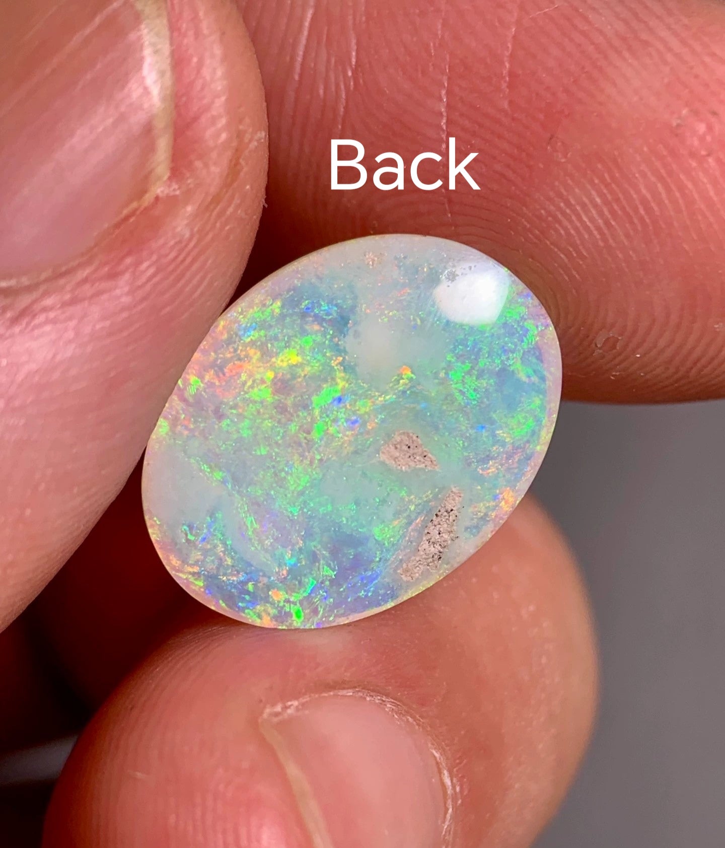 'Spring' 4ct Solid Australian Crystal opal 15.6x12.1x4mm