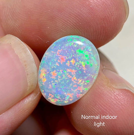 'Blooming flowers' 2.84ct Solid Australian Crystal opal 13.5x11x3mm