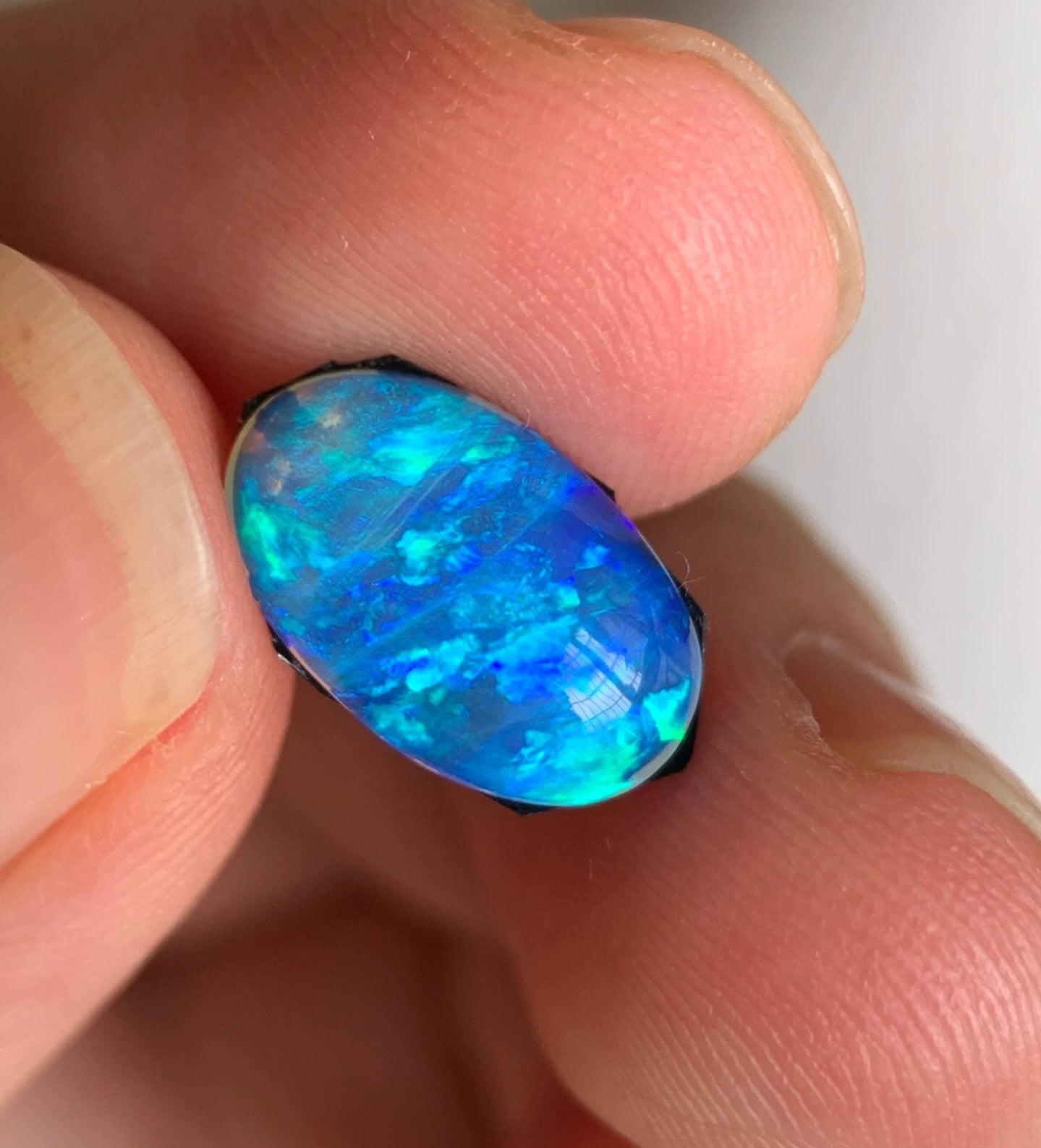 'Ice Cave' 1.81ct Natural Solid Australian Crystal opal 12×7.6×3.6mm