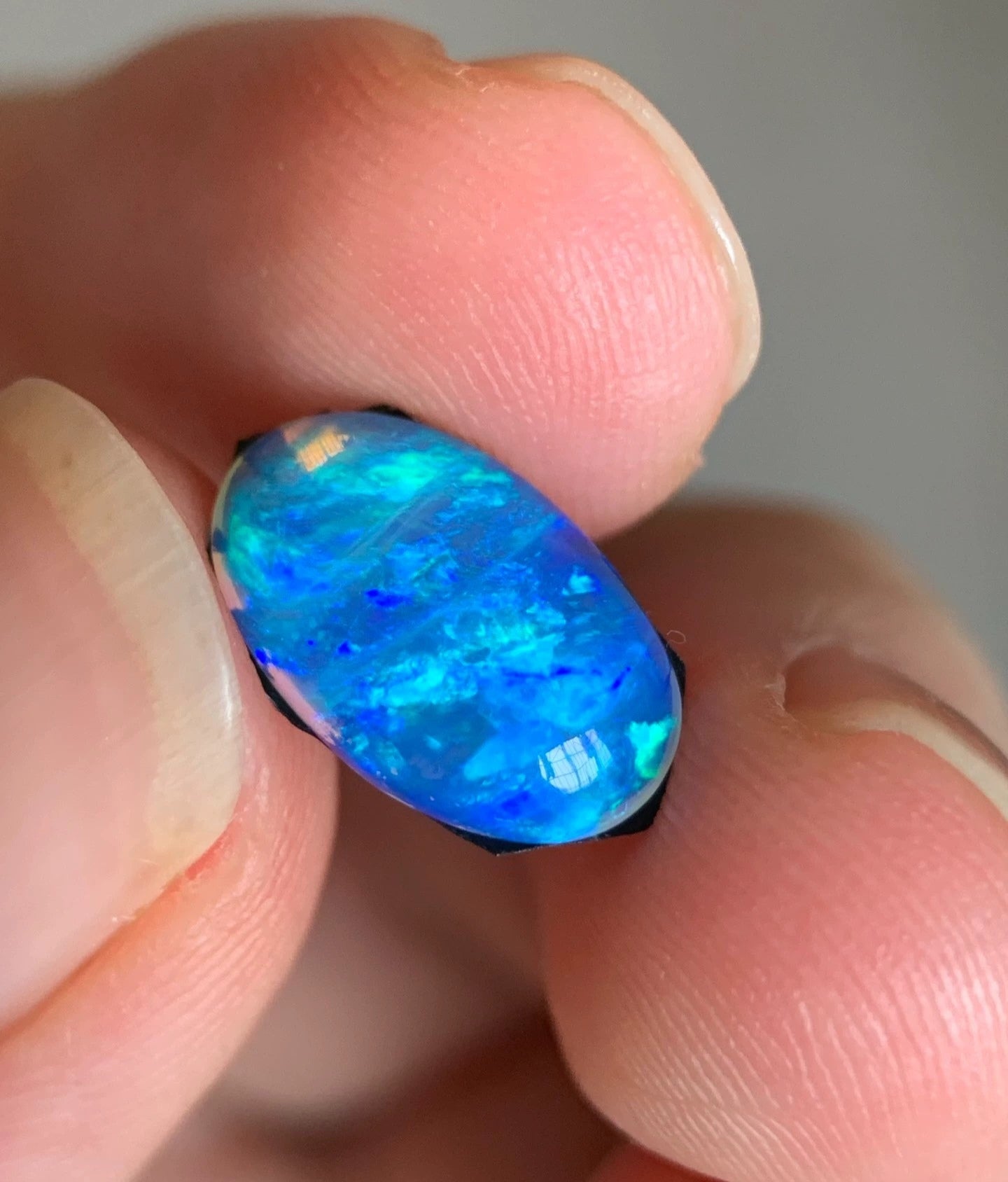 'Ice Cave' 1.81ct Natural Solid Australian Crystal opal 12×7.6×3.6mm