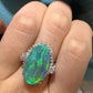 6.3ct Natural Australian Opal 0.7ct natural diamonds fine Platinum Pt900 ring