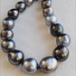 9.3-12mm Genuine Tahitian south sea pearls Baroque necklace