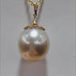 'A golden fruit' 18ct gold pendant genuine south sea pearl 13.9x16mm