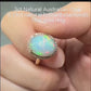 'Rainbow' solid Australian Crystal opal 3.09ct 18ct gold diamond ring