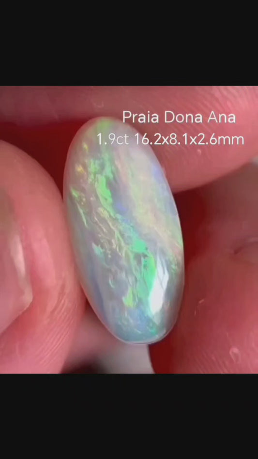 'Praia Dona Ana' 1.9ct Solid Australian Crystal opal 16.2x8.1x2.6mm