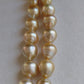 10.1-13mm Genuine golden south sea pearl baroque necklace 14k gold