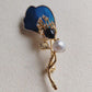 'Lily of the Valley' brooch genuine south sea white pearl 8.9mm