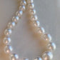 9-10.8mm Genuine Australian south sea white pearls 14k gold necklace