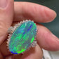 6.3ct Natural Australian Opal 0.7ct natural diamonds fine Platinum Pt900 ring