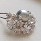 'Moon flowers' necklace genuine tahitian south sea pearl 9.4mm