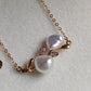'Blooming flowers' 18k gold necklace genuine south sea Keshi pearls 2.3ct
