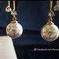 'Blue Moon' earrings 18k gold genuine Japanese akoya pearls 8mm AAAA