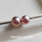 Sterling Silver pearl studs - Genuine freshwater button pearls