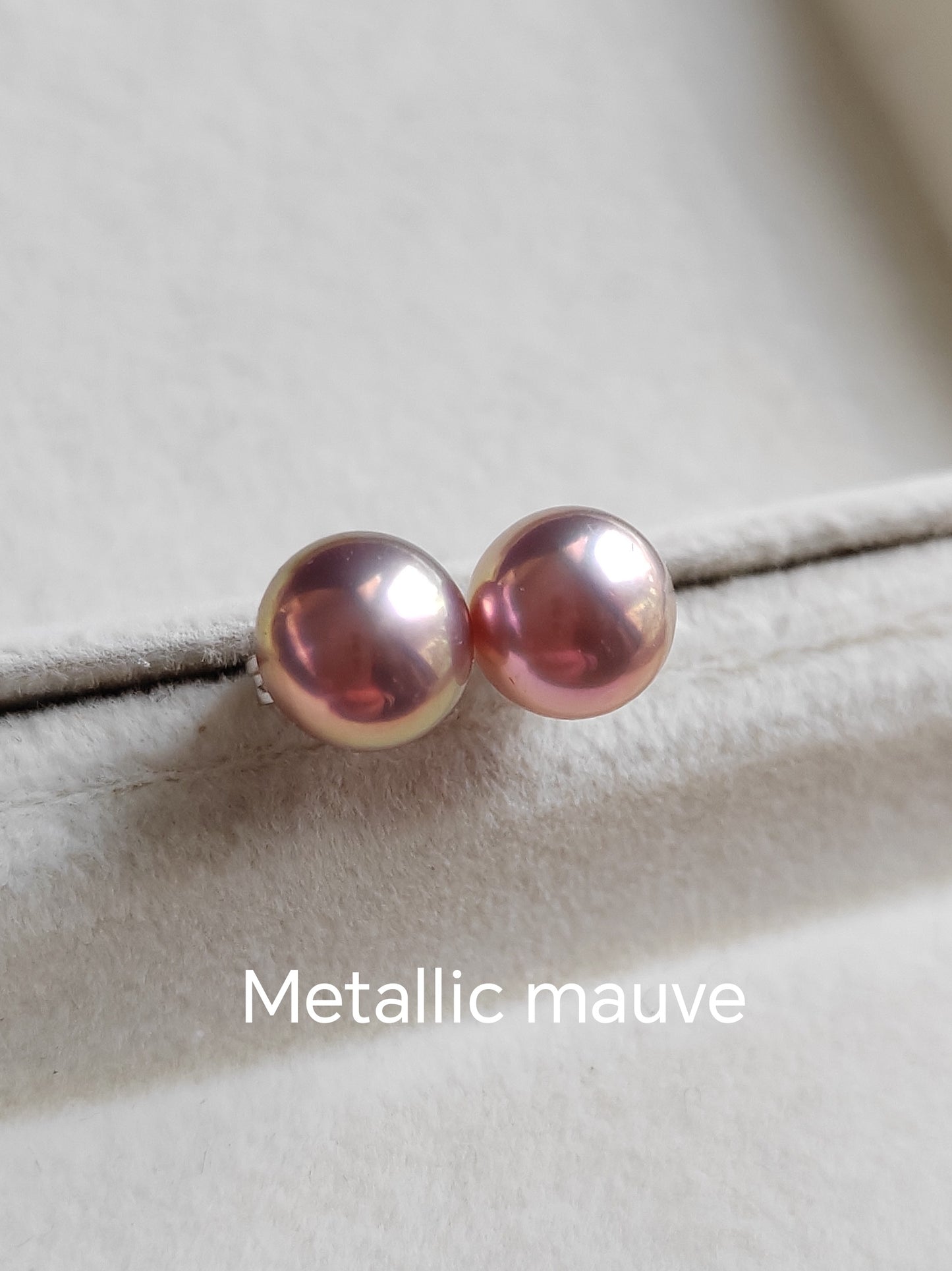 Sterling Silver pearl studs - Genuine freshwater button pearls