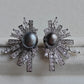 'Wild' earrings genuine tahitian south sea Keshi pearls 7.5mm