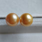14k gold essential earrings genuine golden south sea pearls 11.5mm
