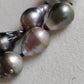 8.3-12.7mm Genuine tahitian south sea pearl baroque necklace