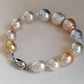 10.8-13.8mm  Genuine south sea pearls classic baroque bracelet