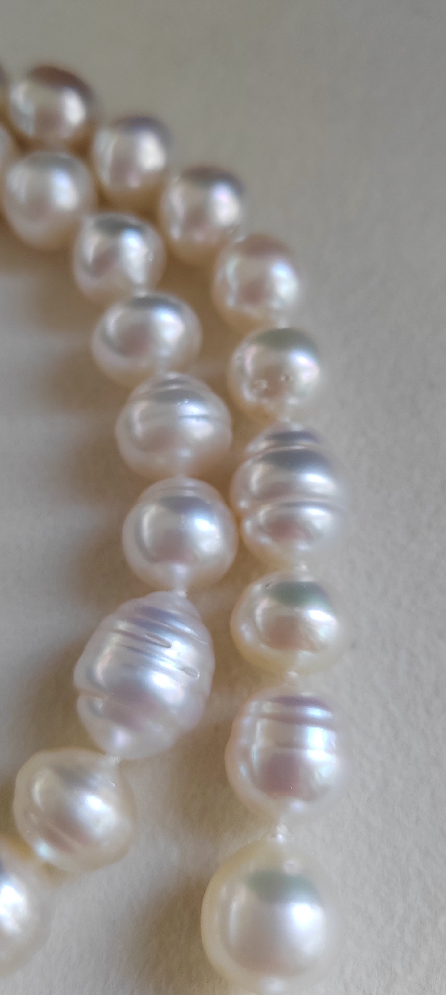 9.3-14.5mm Genuine south sea white pearls designer necklace