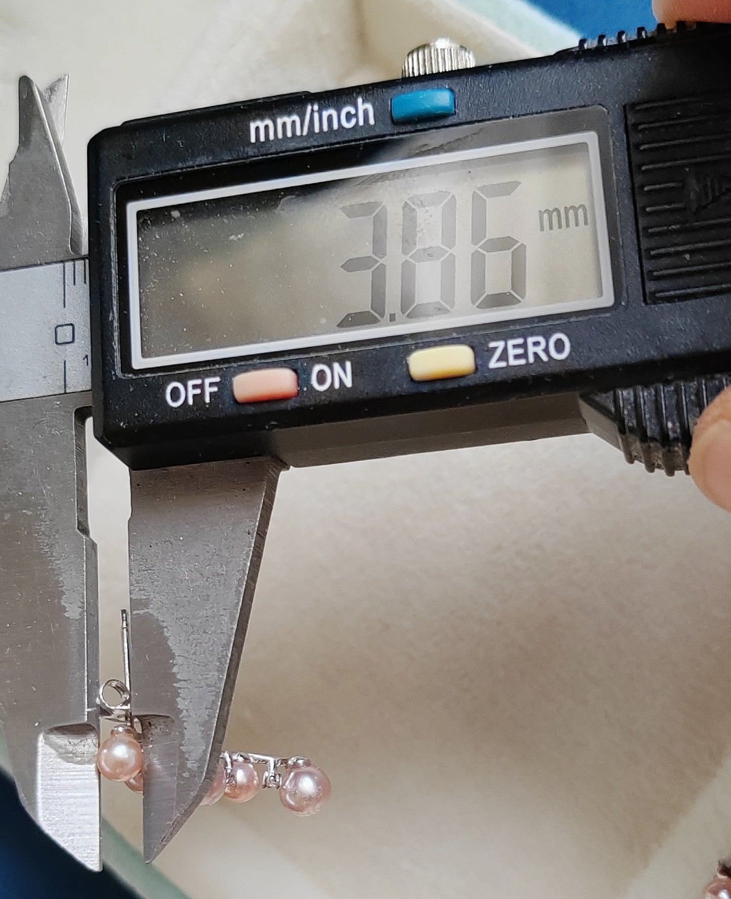 3.8-4.8mm Genuine freshwater pearls multicolour earrings