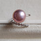 11.5mm Genuine freshwater pearl silver ring