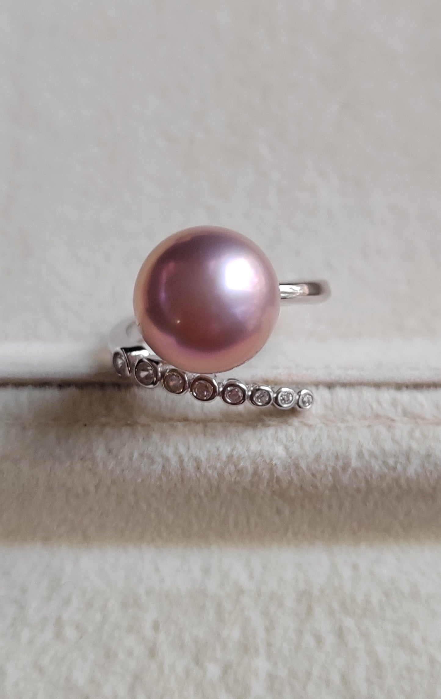 11.5mm Genuine freshwater pearl silver ring