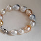 10.8-13.8mm  Genuine south sea pearls classic baroque bracelet