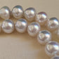 11-12.7mm Genuine south sea white pearl necklace 9K gold