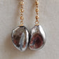 'Nuvole' 18k gold earrings genuine tahitian Keshi pearls timeless elegance