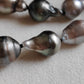 8.3-12.7mm Genuine tahitian south sea pearl baroque necklace