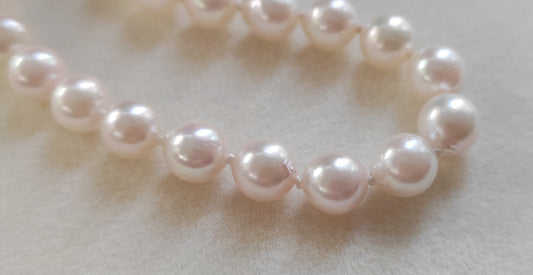 Clearance💝6.4-6.9mm Genuine Akoya saltwater pearls classic uniform necklace