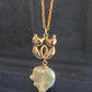 'Wild' Genuine Australian south sea Keshi 'Love cat' 10k necklace